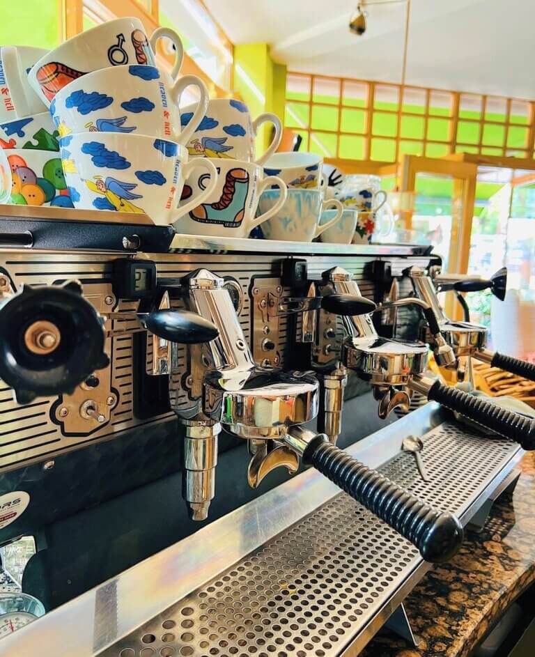 Clercqstraat zicht espressomachine